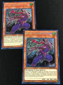 Yugioh Secret Six Samurai Fuma SPWA-EN001 1st Secret x2 (NM) - Image 1