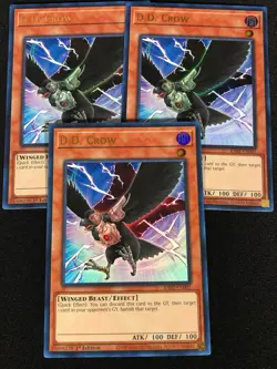 Yugioh D.D Crow RA02-EN002 1st Ultra X3 (NM) - Image 1