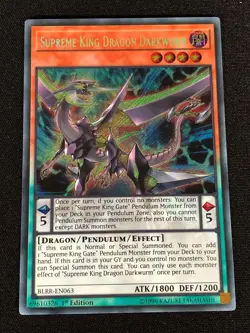 Yugioh Supreme King Dragon Darkwurm BLRR-EN063 1ST SECRET (NM) - Image 1
