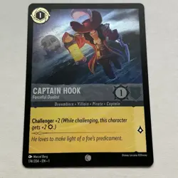 Captain Hook 174/204 Disney Lorcana The First Chapter Common Cold Foil Card NM - Image 1
