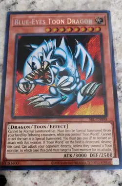 Blue-Eyes Toon Dragon ERROR HOLO BLEED Yu-Gi-Oh! Card SRL-EN000 Secret Rare 25th - Image 1