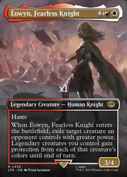 MTG Foil Borderless LOTR: Tales of Middle-earth LTR Eowyn, Fearless Knight MINT - Image 1