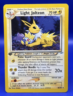Pokemon Card Neo Destiny Light Jolteon 1st First Edition 48/105 LP - Image 1