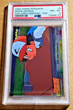 1999 Topps Pokemon Movie Edition ASH AND COMPANY Foil PSA 8 Near Mint - Image 1