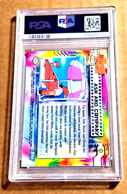 1999 Topps Pokemon Movie Edition ASH AND COMPANY Foil PSA 8 Near Mint - Image 2