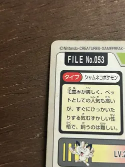 MP Persian File No. 053 Carddass Japanese Pokemon Pocket Monsters 1997 Vintage - Image 4