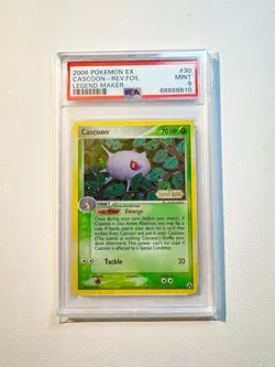 Pokemon Cascoon 30/92 Legend Maker Reverse Holo PSA 9 MINT (BELOW Market) - Image 1