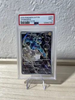 2025 Pokemon SVP EN Thundurus Black Bolt #209 PSA 9 - Image 1