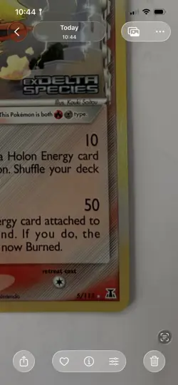 Flareon Reverse Holo Stamped EX Delta Species 5/113 Pokemon TCG - Image 4