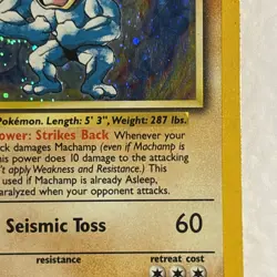 Pokemon TCG 1st Edition Machamp Holo Rare WOTC Base Set 8/102 1999-2000 - HP - Image 4