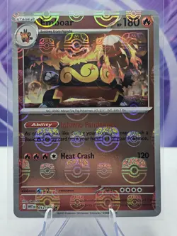 Emboar Master Ball Reverse Holo 013/086 White Flare Pokemon TCG - Image 1