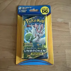 Pokemon TCG Unbroken Bonds Dollar General 2 Mini Booster Blister Pack New Sealed - Image 1
