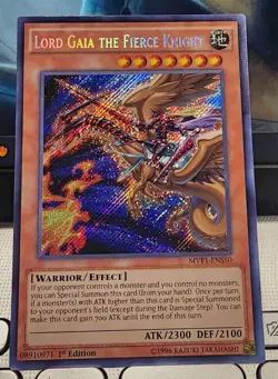 Yugioh Collector's Lord Gaia the Fierce Knight MVP1-ENS50 PROMO Secret +BONUS - Image 1