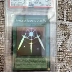Yu-Gi-Oh! Swords of Revealing Light LOB-101 Super Rare 1st Edition PSA 9 - Image 4