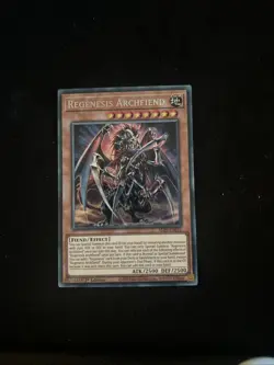 Yu-Gi-Oh ALIN-EN016 Regenesis Archfiend Secret Rare 1st Edition - Image 1