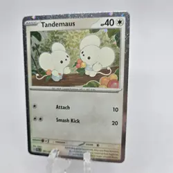 Tandemaus 167/193 Paldea Evolved Cosmos Holo PARTIAL SWIRL Pokemon Card LP - Image 2