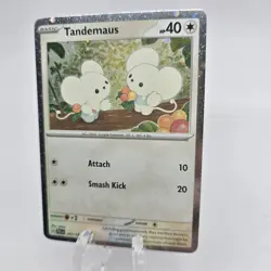 Tandemaus 167/193 Paldea Evolved Cosmos Holo PARTIAL SWIRL Pokemon Card LP - Image 3
