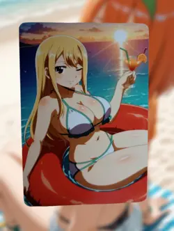 Lucy Heartfilia Fairy Tail Anime Waifu Sexy Goddess Doujin Lewd Hentai Card - Image 1