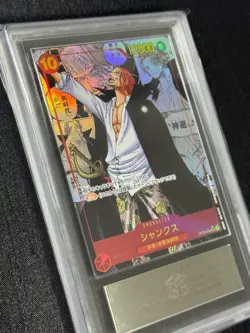 One Piece Card Game Shanks OP09-004 Super Parallel ARS10+ With Certificate - Image 3