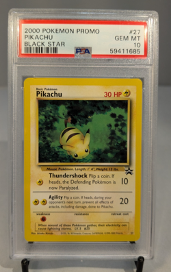 Pikachu Black Star Promo #27 PSA 10 GEM MINT Vintage WOTC 2000 Pokemon Card - Image 1