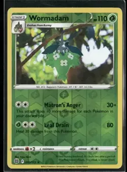 2022 Brilliant Stars Set Pokemon Card 010 Wormadam Reverse Foil NM - Image 1