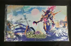 Exodus The Trading Card Game Playmat Existence Games Signed Jake Lexi Medina - Image 1