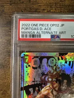ONE PIECE CARD GAME ACE Portgas D Ace Super Parallel PSA10 OP02013 Ultra Rare - Image 2