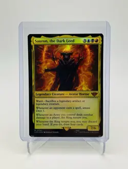 Magic MTG Sauron, the Dark Lord Near Mint Foil #224 Lord of the Rings - Image 1