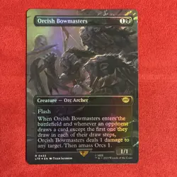 MTG Orcish Bowmasters Borderless FOIL Lord of the Rings LP Magic The Gathering - Image 1
