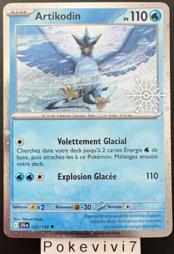 Carte Pokemon ARTIKODIN 032/159 HOLO POINT PROMO EV9 JTG FR NEUF - Image 1