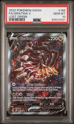 2022 POKEMON LOST ORIGINS GIRATINA V Full Alt Alternate Art #186 PSA 10 GEM MINT - Image 1