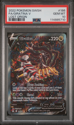 2022 Pokemon Lost Origins GIRATINA V Full Alt Alternate Art #186 PSA 10 GEM MINT - Image 1