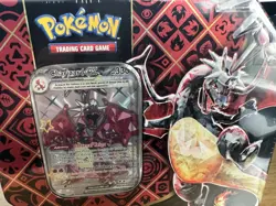 Pokemon Paldean Fates Sealed Charizard Tin Large Tin Contains 5 Booster Packs - Image 3