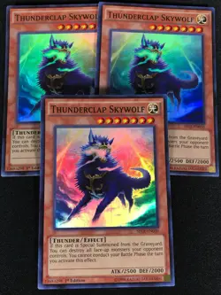 Yugioh Thunderclap Skywolf SECE-EN036 1st Super x3(NM) - Image 1