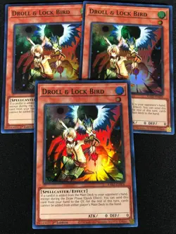 Yugioh Droll & Lock Bird RA02-EN006 1st Super x3 (NM) - Image 1