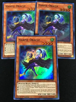 Yugioh Harpie Oracle LED4-EN002 1st Super x3 (NM) - Image 1