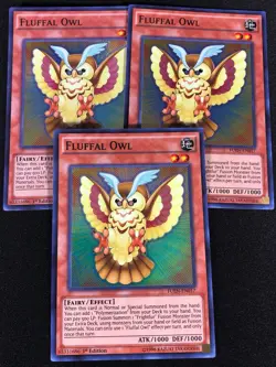 Yugioh Fluffal Owl FUEN-EN017 1st Super x3 (NM) - Image 1
