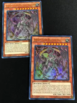 Yugioh Ancient Gear Reactor Dragon SR03-EN001 1st Ultra x2 (NM) - Image 1