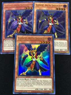 Yugioh Blackwing Kris the Crack of Dawn BLAR-EN061 1st Ultra x3 (NM) - Image 1