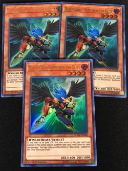 Yugioh Blackwing Zephyros The Elite DUOV-EN066 1st Ultra x3 (NM) - Image 1