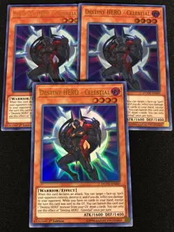 Yugioh Destiny Hero Celestial DUOV-EN069 1st Ultra x3 (NM) - Image 1