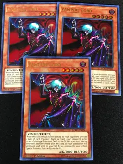 Yugioh Vampire Lord LCKC-EN024 1st x3 Ultra (NM) - Image 1