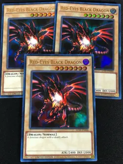 Yugioh Red-Eyes Black Dragon LC01-EN006 Ultra X3 (NM) - Image 1