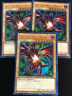Yugioh Red-Eyes Black Dragon HAC1-EN003 1st Ultra X3 (NM) - Image 1