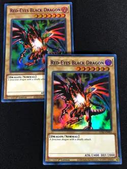 Yugioh Red-Eyes Black Dragon LDS1-EN001 1st Ultra X2 (NM) - Image 1