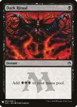 Dark Ritual x1 Masters MTG Magic the Gathering Black Instant Card Mana Source - Image 1