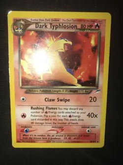 Dark Typhlosion 10/105 Pokemon Card TCG Neo Destiny Holo (MP) - Image 1