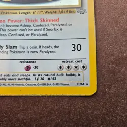 Snorlax 11/64 Pokemon Jungle Unlimited Rare Holo Card - Image 5