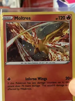 Moltres Cosmos Holo Pokemon Brilliant Stars Promo Card 21/172 NM Swirl 2 - Image 3