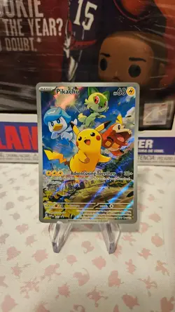 2023 Pikachu 027 Black Star Paldea Evolved Pokemon Card - Image 1